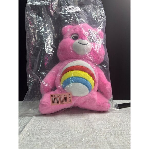Cheer Bear Care Bears Plush Rainbow Belly Pink Stuffed Toy New In Bag 8 Inch Col - Picture 2 of 4